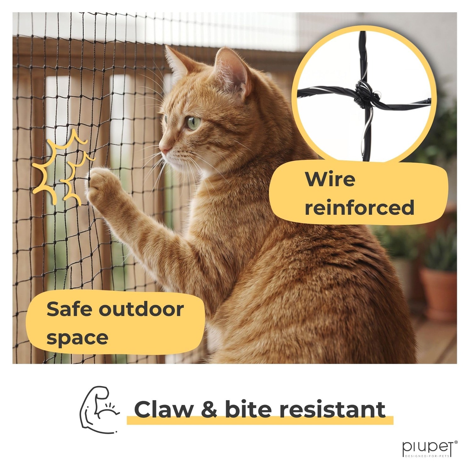 Wire Reinforced Cat Safety Net 8m x 3m: image 2