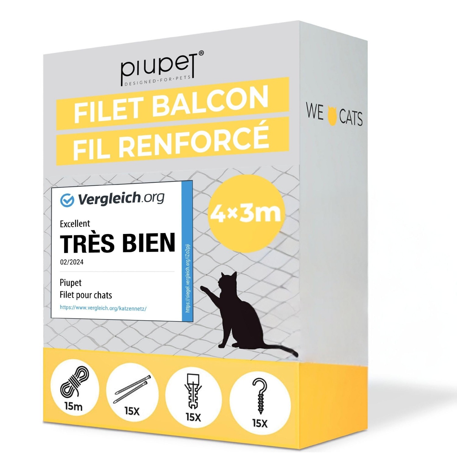 Wire Reinforced Cat Safety Net 8m x 3m: image 8