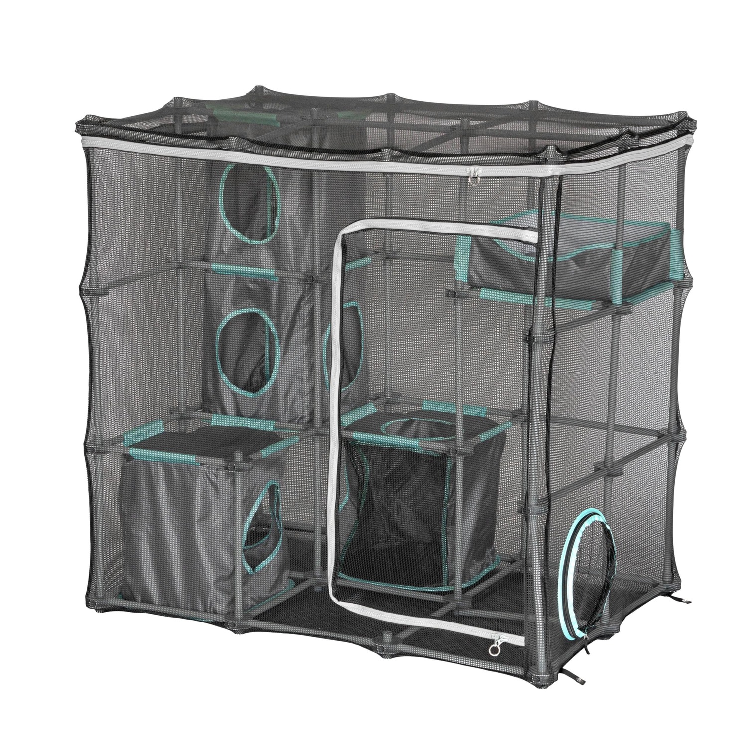 Outdoor Mega Catio Kit with Tunnel Port and Cubby Coves: image 3