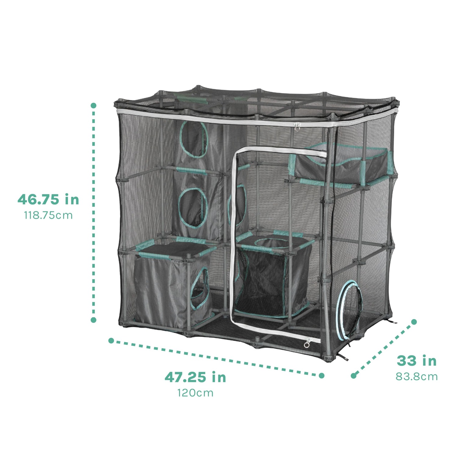 Outdoor Mega Catio Kit with Tunnel Port and Cubby Coves: image 4