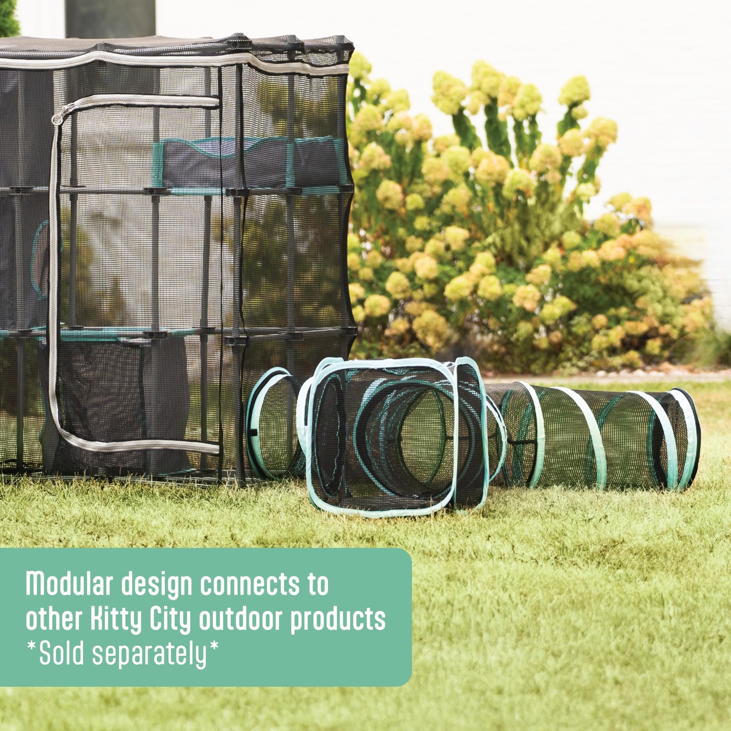 Outdoor Mega Catio Kit with Tunnel Port and Cubby Coves: image 5