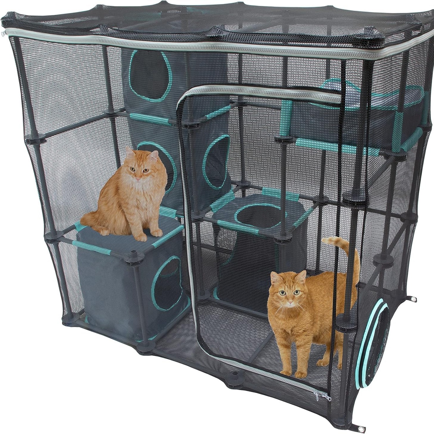 Outdoor Mega Catio Kit with Tunnel Port and Cubby Coves: image 1