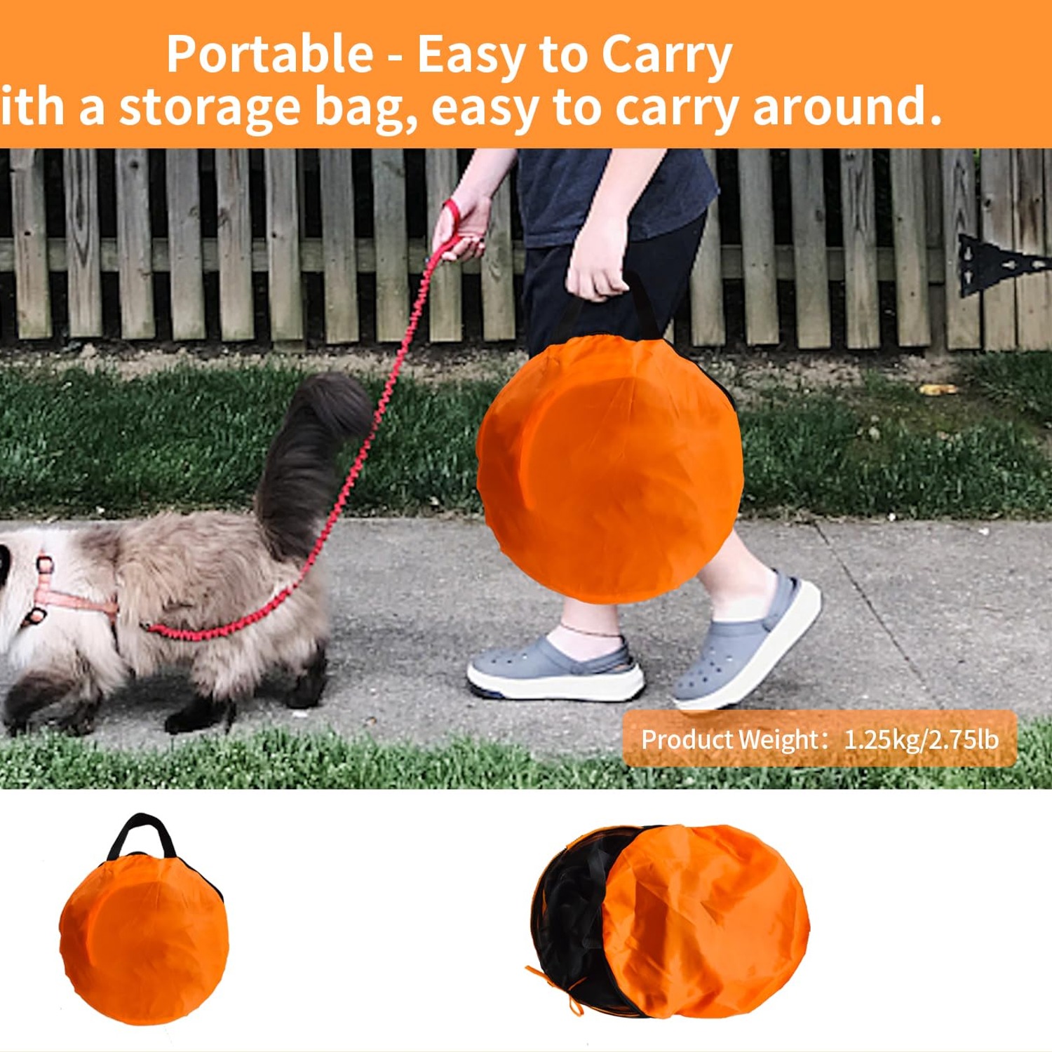 Foldable Cat Enclosure with Connecting Play Tunnel: image 3
