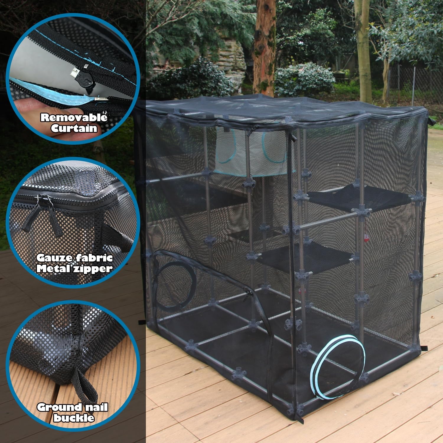 Modular Catio Mega Kit Outdoor Cat Enclosure